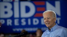 The current Democratic front-runner, former Vice President Joe Biden never mentioned free trade or TPP at his first recent campaign rally in Pittsburgh. © Getty Images