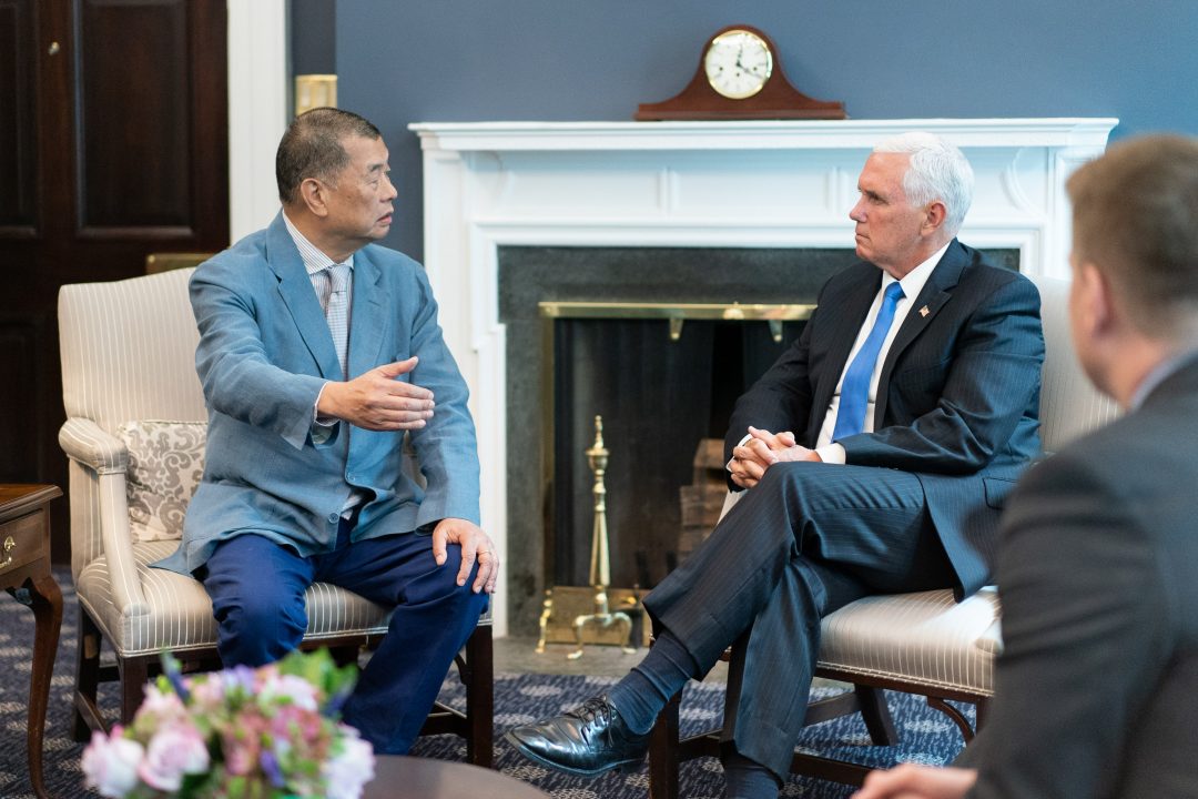 Jimmy Lai and Mike Pence